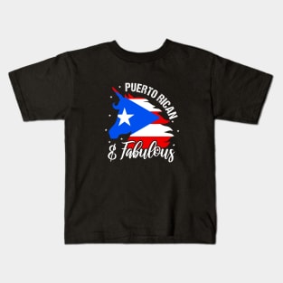 Puerto Rican & Fabulous - Puerto Rico Unicorn Kids T-Shirt